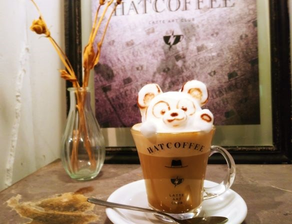 【東京浅草】かわいすぎ！オリジナル３Dラテアートhatcoffee（ハットコーヒー）